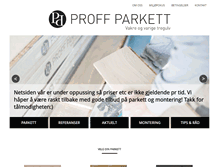 Tablet Screenshot of proffparkett.no